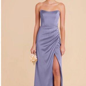 Birdy Gret Anne Dress in Matte Satin Wisteria